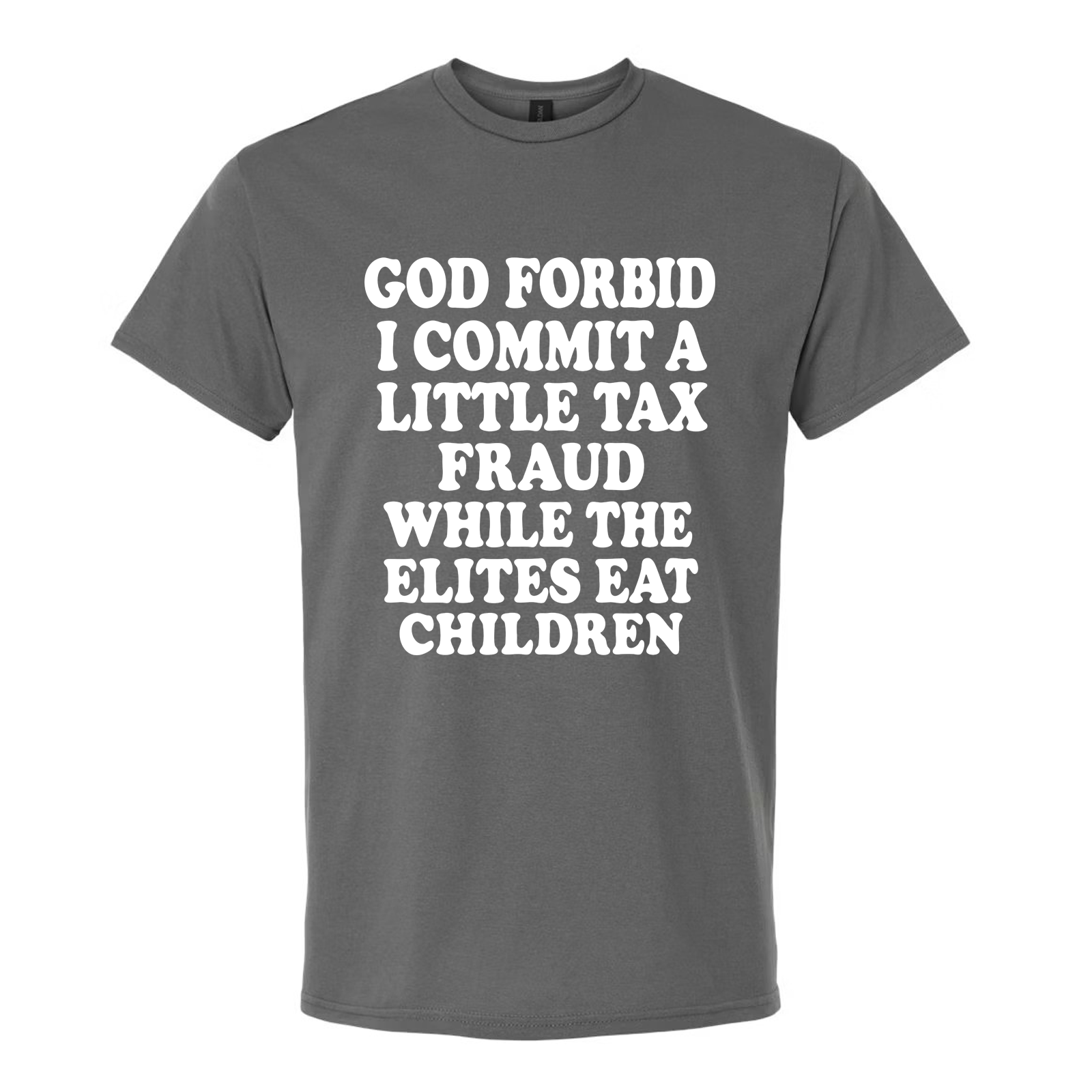 God Forbid I Commit a Little Tax Fraud Funny Graphic T-Shirt